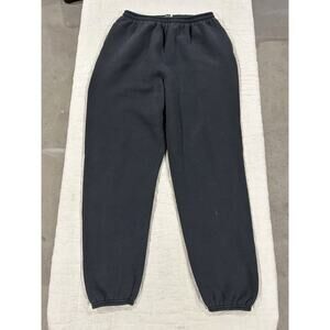 Vintage Hanes Premium Heavy Weight Sweatpants Blank Black Size Large 30” Inseam